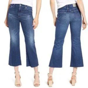 NWOT Adriano Goldschmied AG Quinne High Waist Crop Flare Jeans Size 26